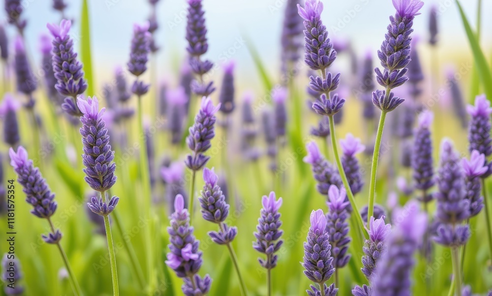 Vibrant lavender flowers in bloom Vibrant lavender flowers in bloom