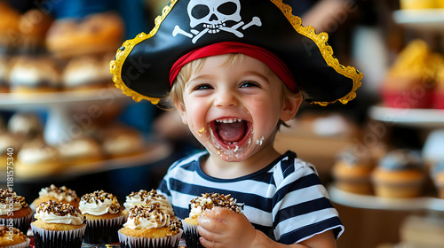 Child Eats Cupcakes Happily...