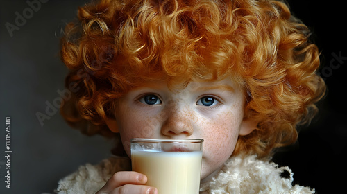 Child Drinks Milk: Healthy ...