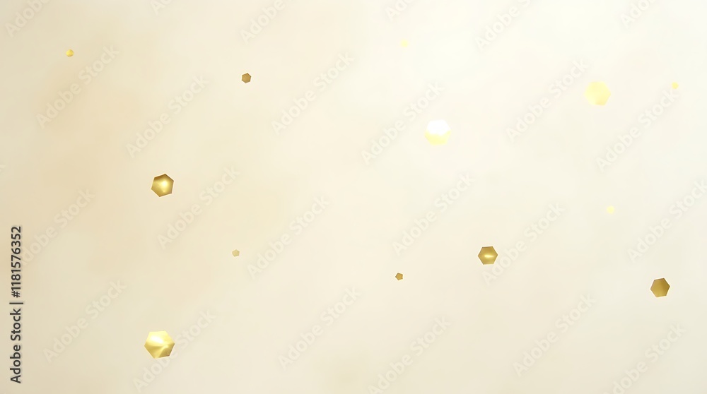 Fototapeta premium Golden Hexagon Celebration: Abstract Background