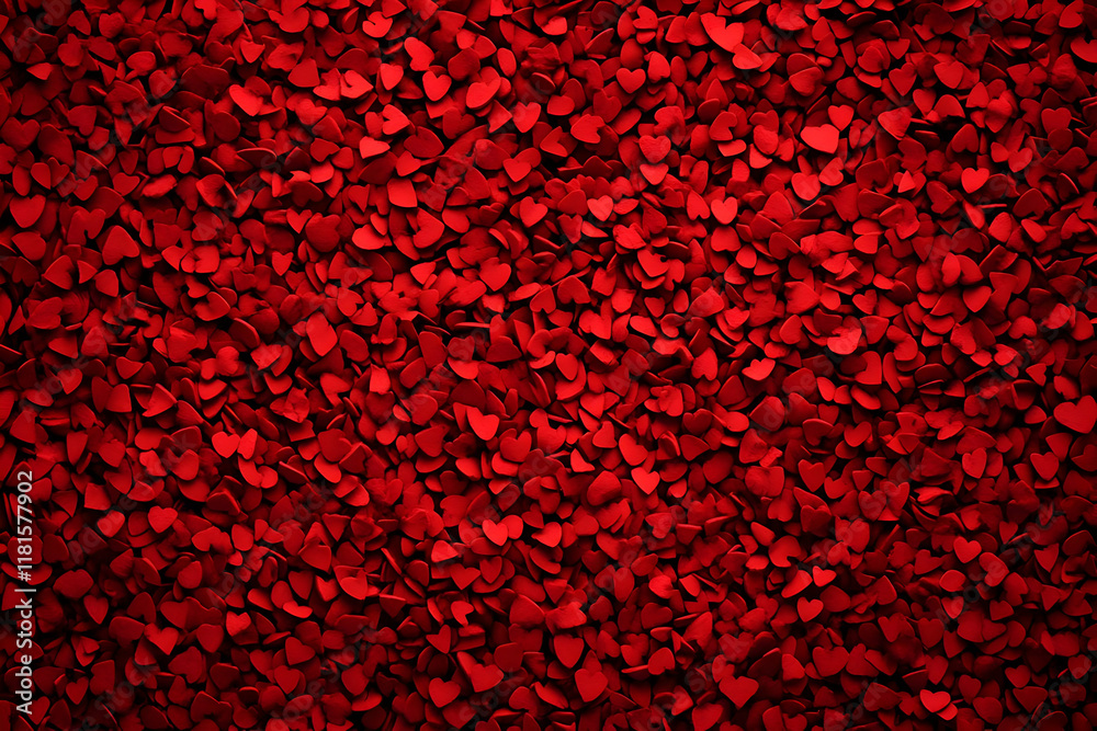 Red Heart Background 3D Illustration Red Heart Background 3D Illustration