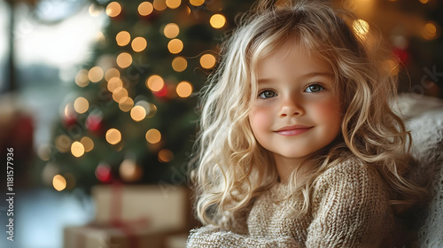 Child Smiles by Christmas T...