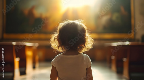 Child Observes Painting in ...