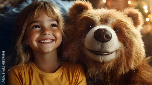 Little Girl Smiles with Ted...