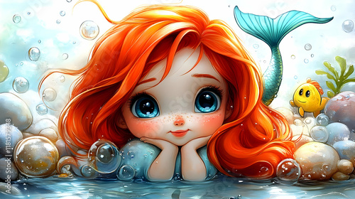 Mermaid Dreams: Girl with R...