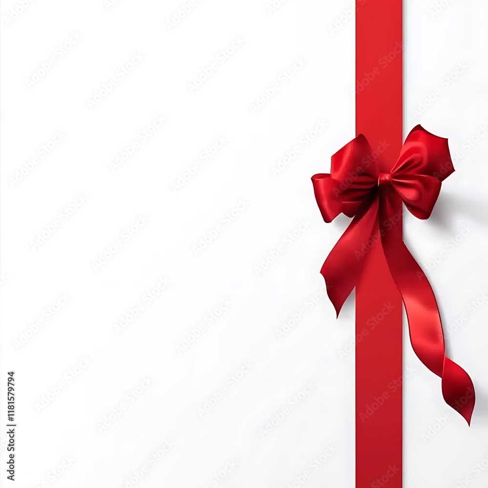 Decorative red bow with long red ribbon isolated on white background. Holiday decoration for Christmas or Valentines day sale design. Vector stock illustration
Decorative red bow with long red ribbon isolated on white background. Holiday decoration for Christmas or Valentines day sale design. Vector stock illustration