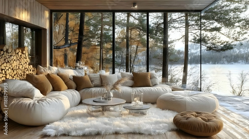Cozy Living Room Embraces W...
