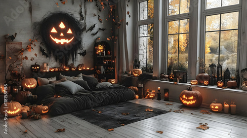 Halloween Bedroom Decor Cre...
