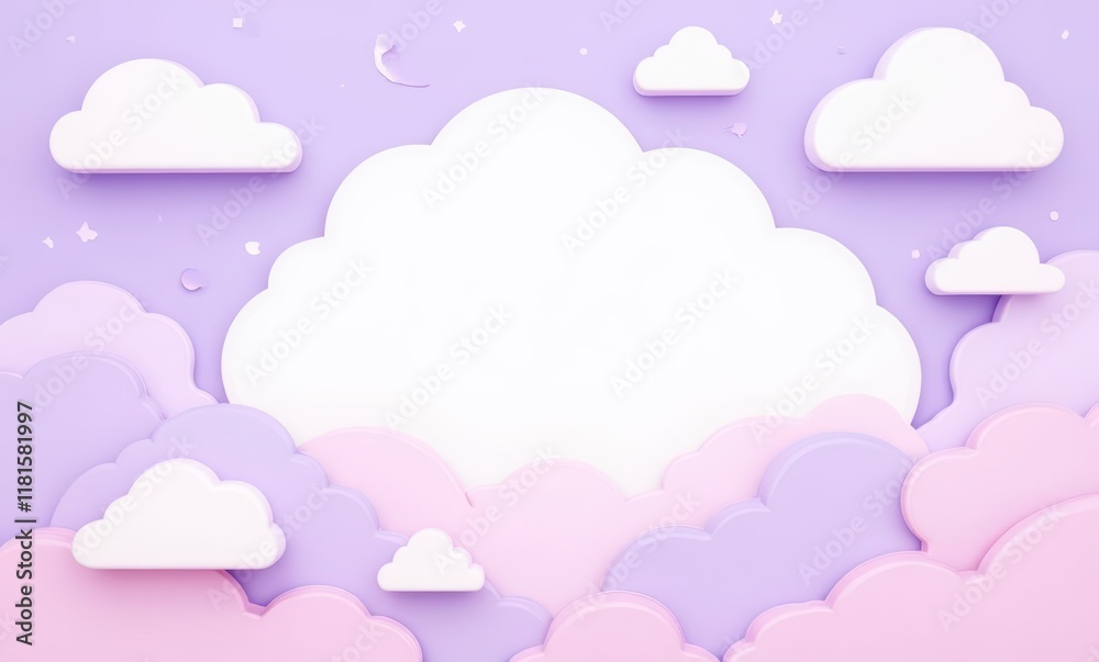 Whimsical pastel cloud background design Whimsical pastel cloud background design