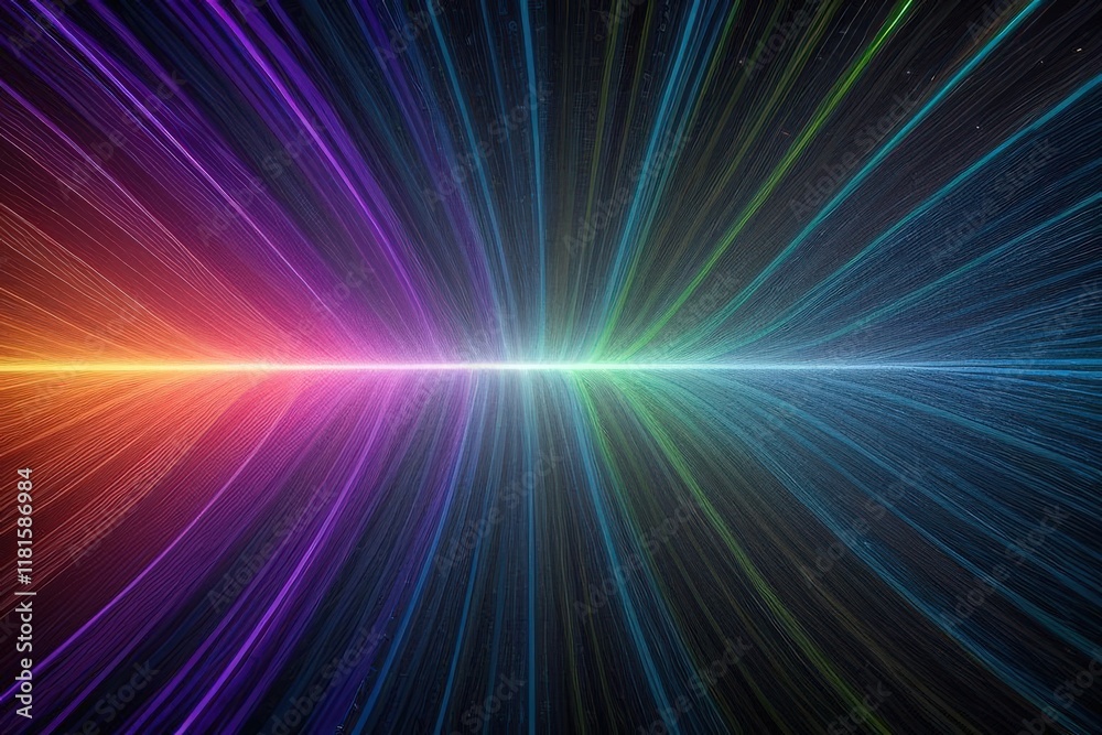 Obraz premium Radiant Burst: A Spectrum of Light and Energy
