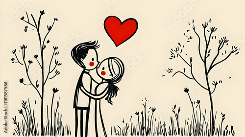 Couple Shares a Kiss: Love,...