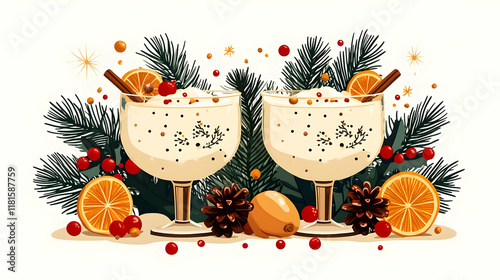 Christmas Eggnog Drinks wit...