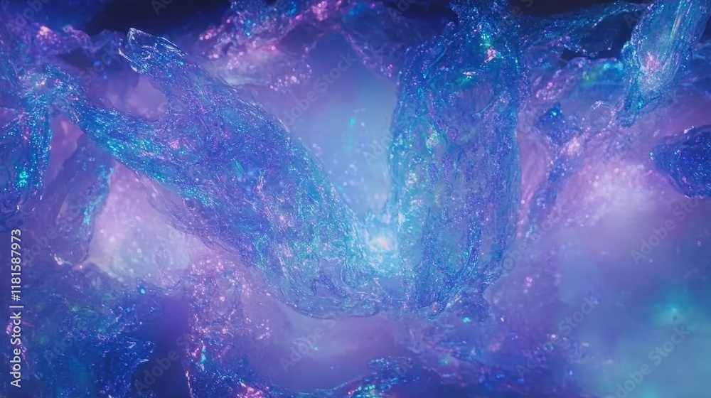 Fototapeta premium Abstract Cosmic Nebula, Glowing Energy, Celestial Swirl