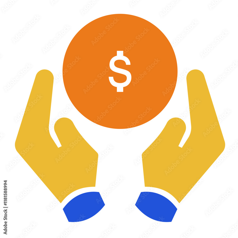 Saving Icon. Personal finance icon. Flat icon style Saving Icon. Personal finance icon. Flat icon style