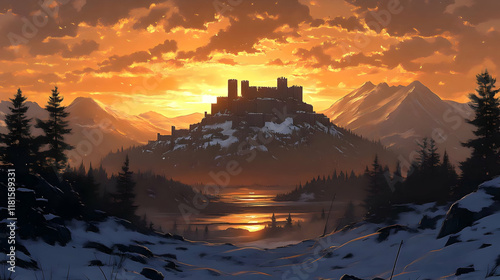 Castle Sits Majestically in...