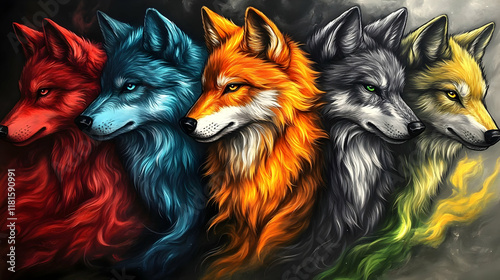 Elemental Wolves Unite: Red...