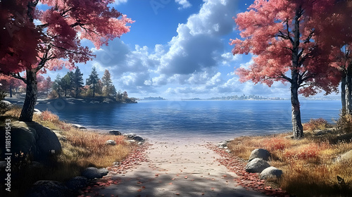 Autumn Path Leads to Tranqu...