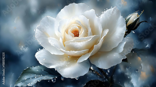 White Rose Blooms Beautiful...