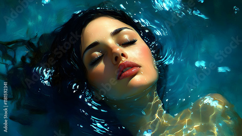 Woman Submerged in Water, E...