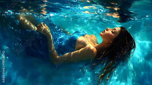 Woman Floats Peacefully in ...