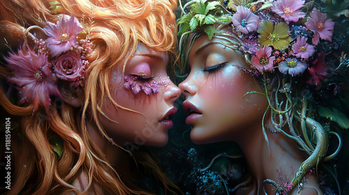 Floral Fantasy: Two Women S...