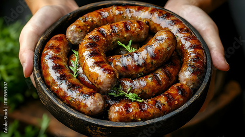 Grilled Sausages Sizzle Del...