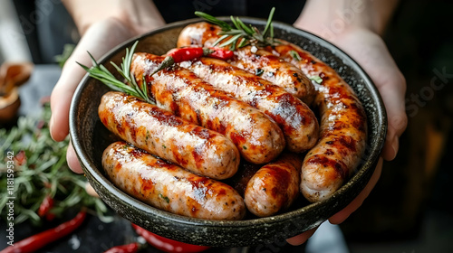 Grilled Sausages with Rosem...