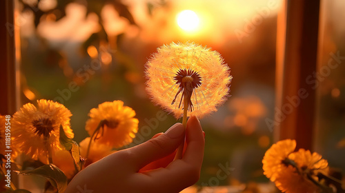 Dandelion Seeds Float Gentl...