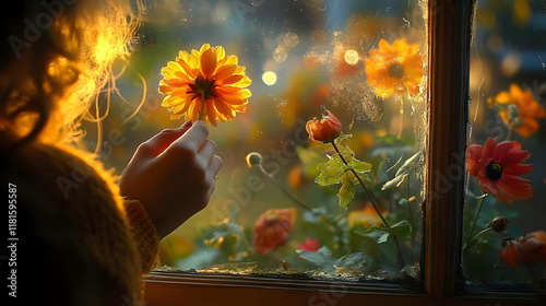 Golden Hour Blooms: Admirin...