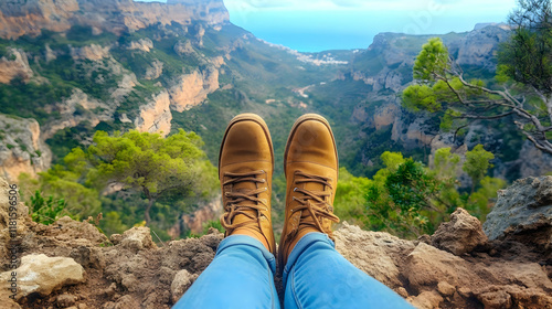Hiking Boots Enjoying Valle...