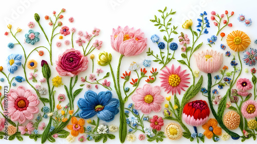 Colorful Embroidery Flowers...