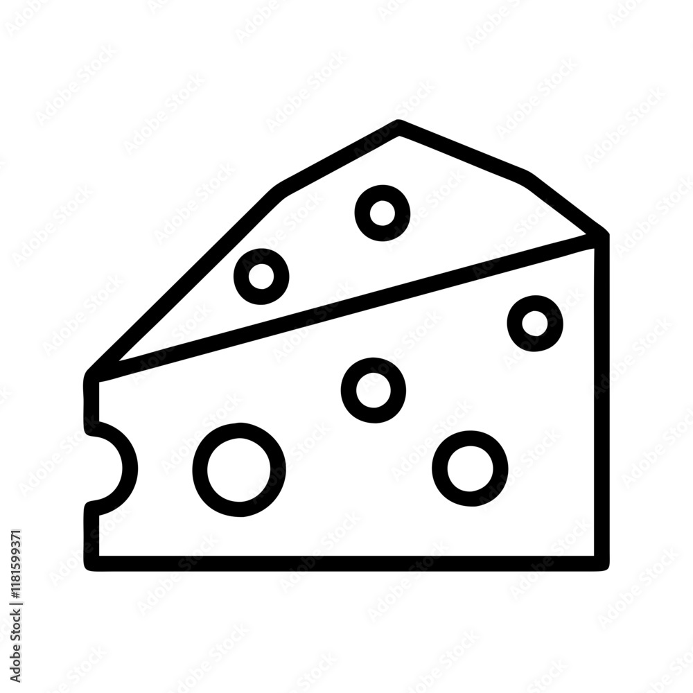 cheese wedge icon, foods line art, foods vector - simple black line art icon of cheese wedge perfect for logos, and foods -themed designs. cheese wedge icon, foods line art, foods vector - simple black line art icon of cheese wedge perfect for logos, and foods -themed designs.