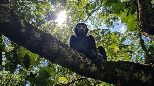 Jungle Monkey on a Branch