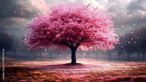 Blooming Pink Tree Sheds Pe...