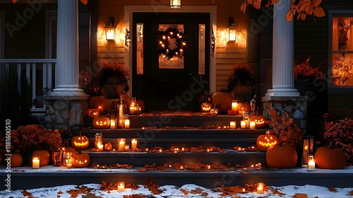 Autumn Porch Decor Lights U...