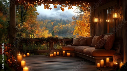 Cozy Autumn Cabin Embraces ...