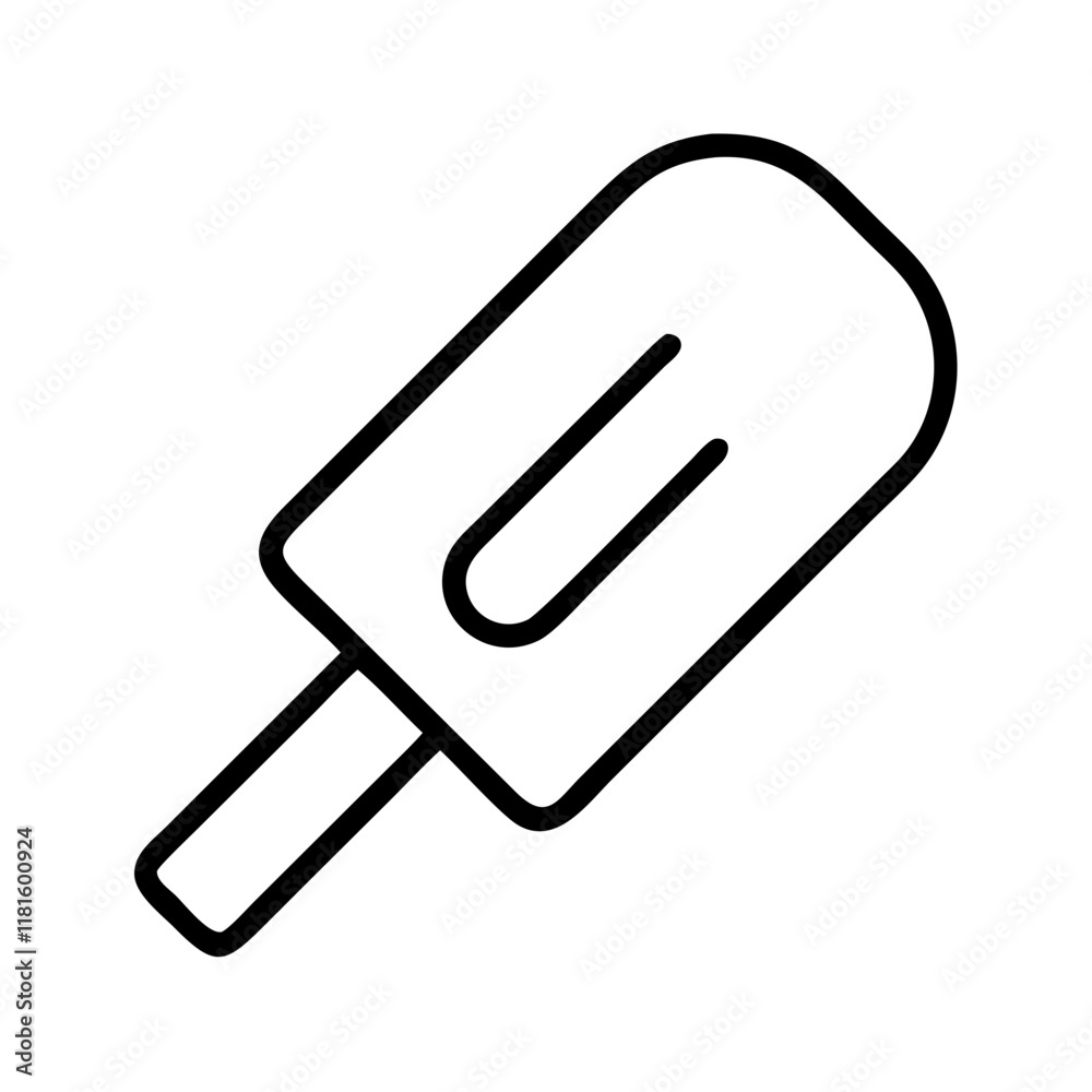 ice pop icon, foods line art, foods vector - simple black line art icon of ice pop perfect for logos, and foods -themed designs.