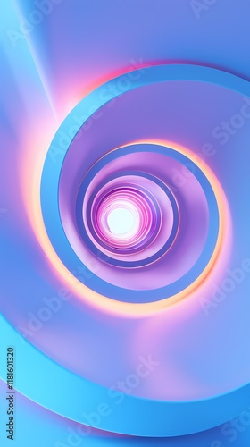 Digital Technology Blue Vortex Illustration Poster Background