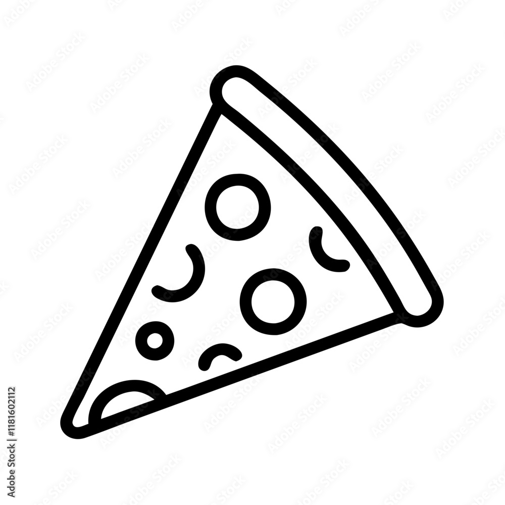 pizza slice icon, foods line art, foods vector - simple black line art icon of pizza slice perfect for logos, and foods -themed designs. pizza slice icon, foods line art, foods vector - simple black line art icon of pizza slice perfect for logos, and foods -themed designs.