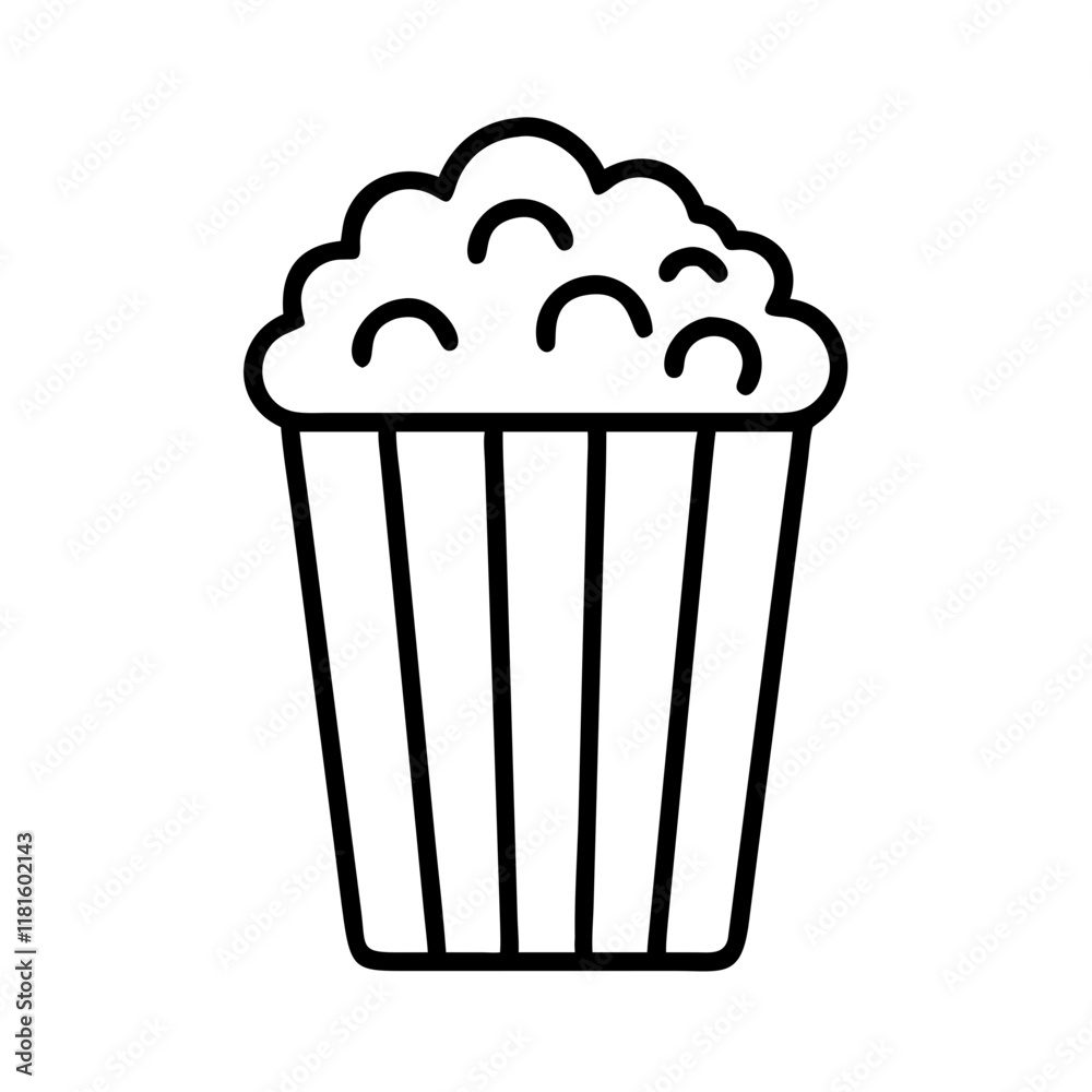 popcorn bucket icon, foods line art, foods vector - simple black line art icon of popcorn bucket perfect for logos, and foods -themed designs. popcorn bucket icon, foods line art, foods vector - simple black line art icon of popcorn bucket perfect for logos, and foods -themed designs.