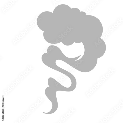 Cartoon Smoke Clouds  Vector White Aroma Or Toxic Steaming Vapor  Dust Steam