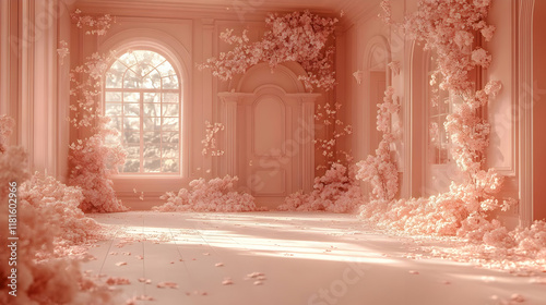 Pink Room Decorates with Bl...
