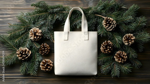 White Tote Bag Mockup with ...