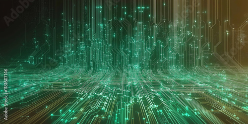Emerald Digital Cascade: The Flow of Data in a Virtual Universe