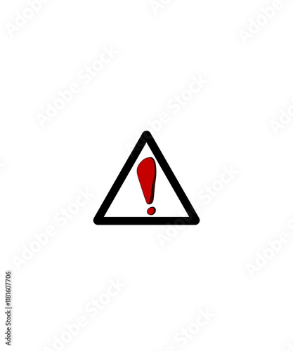 Free Download Warning illustration with black lines on a white background - GFXLoad