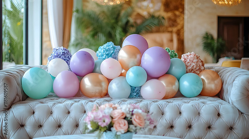 Balloons Decorate a Luxurio...