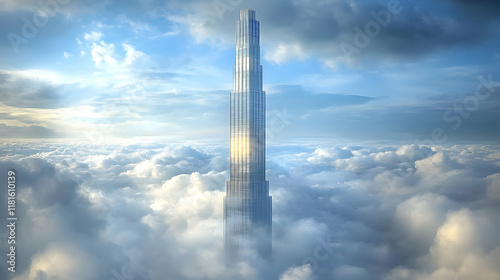 Skyscraper Pierces Clouds i...