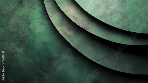 Gradient of green tones with a minimalist aesthetic