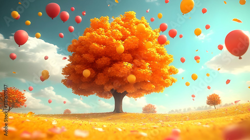 Autumn Leaves Fall Gently f...