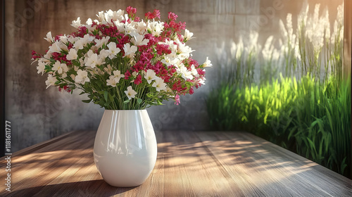 Flowers Decorate Table with...